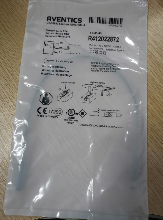 R412022872   磁性開關，活塞位置檢測