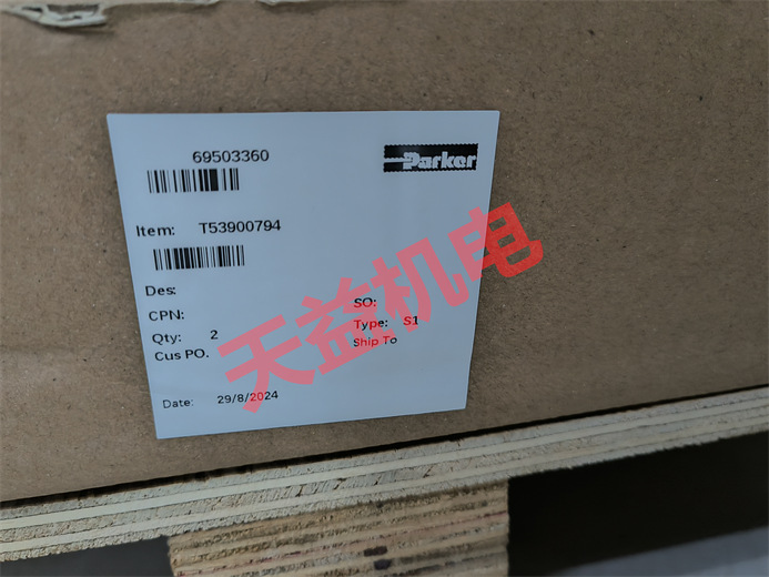 天益機電供應 PARKER 2024工業產品   "P1F-S050MS-0200-0000" "T53900794" "100-18-BX" "P3YKA00ESE" 